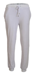 John Galliano White Cotton Logo Mens Jogger Pants John Galliano