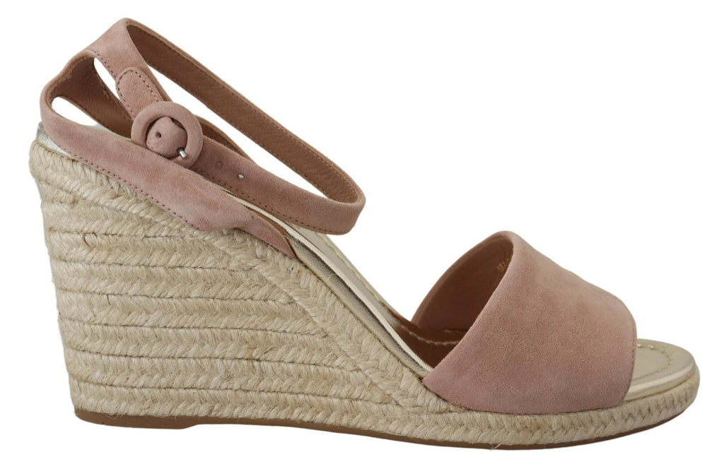 Prada Pink Suede Leather Ankle Strap Sandals Prada