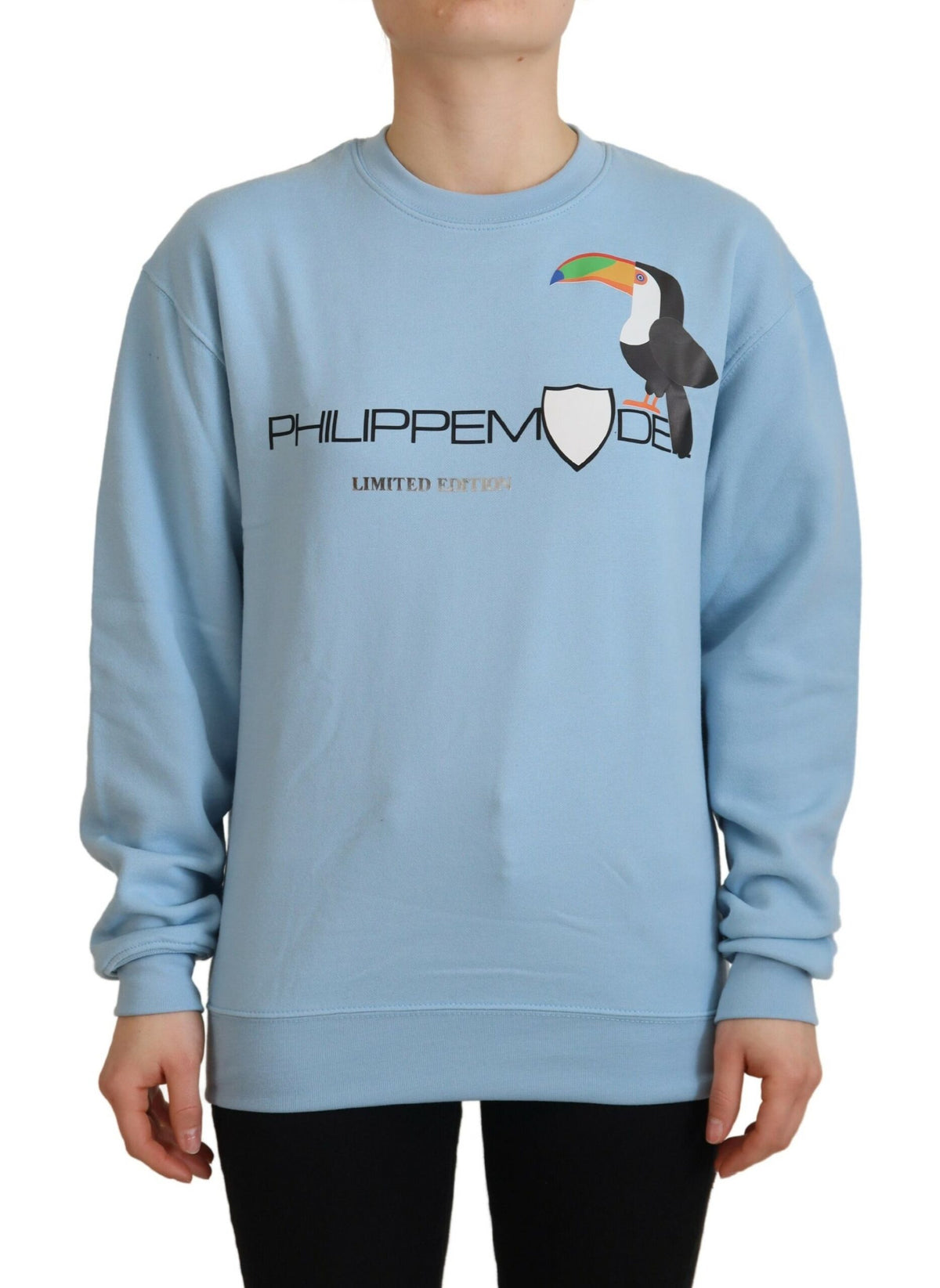 Philippe Model Light Blue Logo Printed Long Sleeves Sweater - BrandFit 88