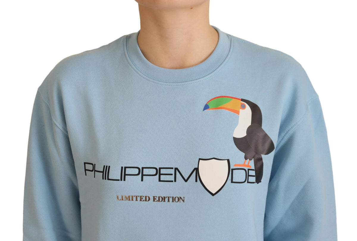 Philippe Model Light Blue Logo Printed Long Sleeves Sweater - BrandFit 88