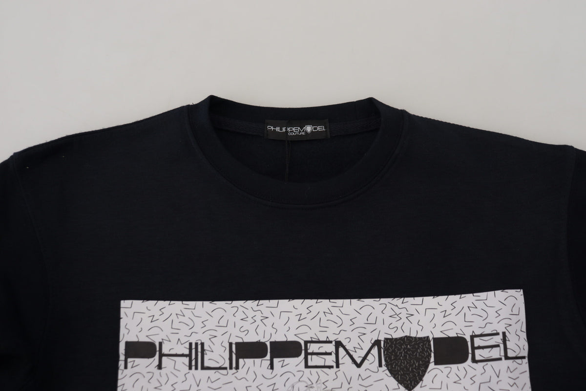 Philippe Model Black Printed Long Sleeves Pullover Sweater - BrandFit 88