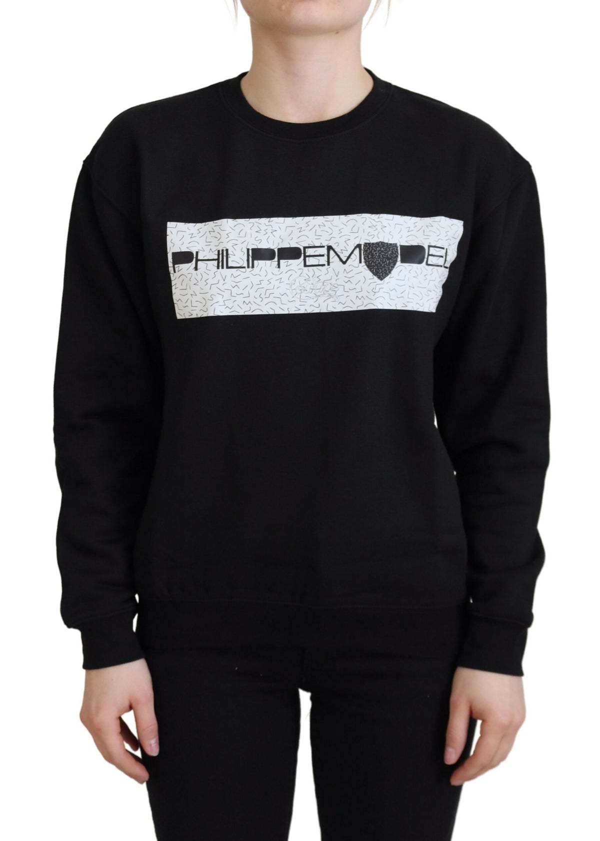 Philippe Model Black Printed Long Sleeves Pullover Sweater - BrandFit 88