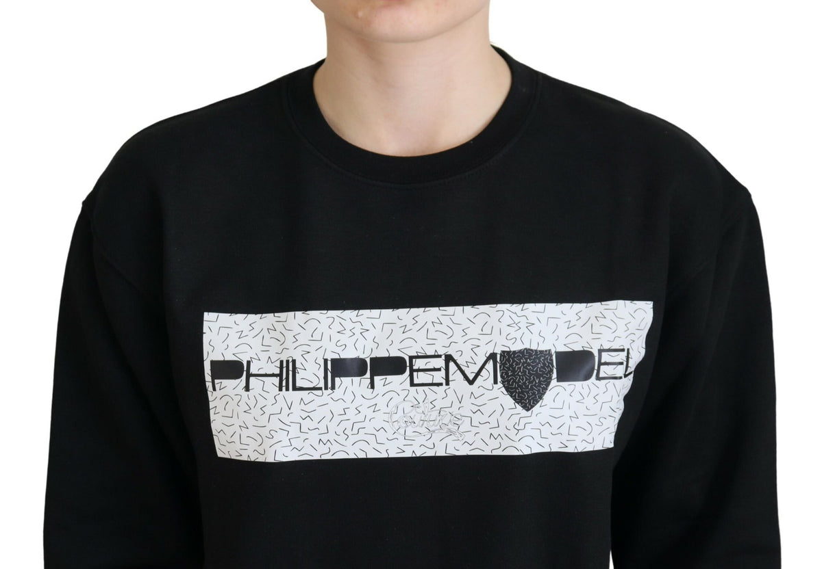 Philippe Model Black Printed Long Sleeves Pullover Sweater - BrandFit 88