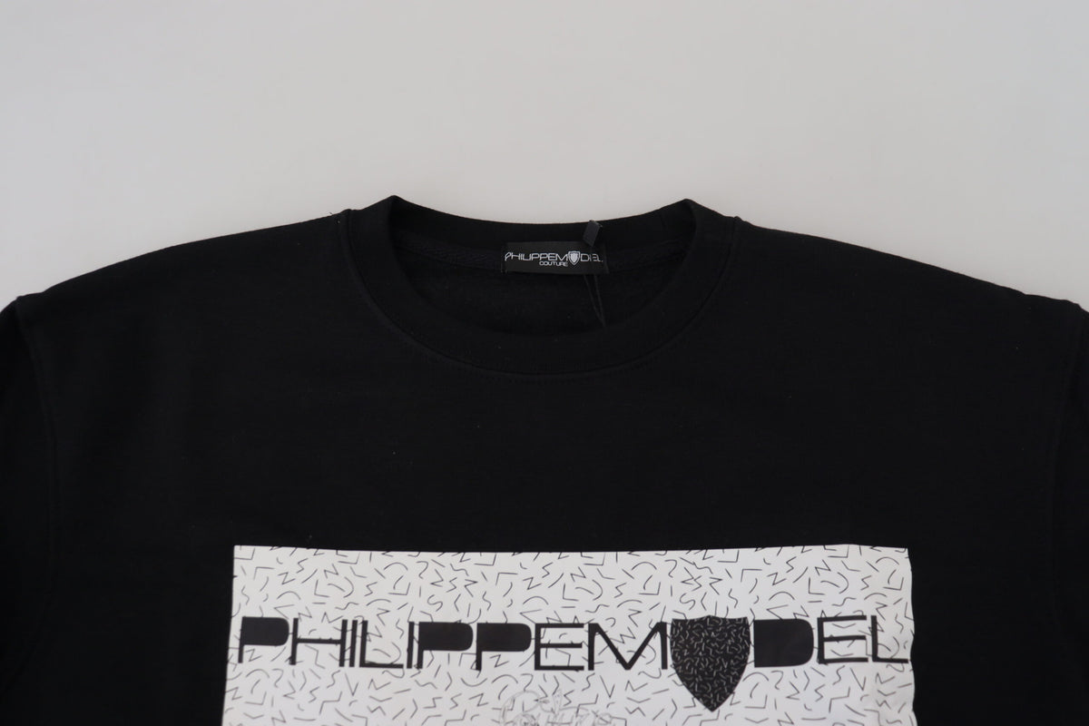 Philippe Model Black Printed Long Sleeves Pullover Sweater - BrandFit 88