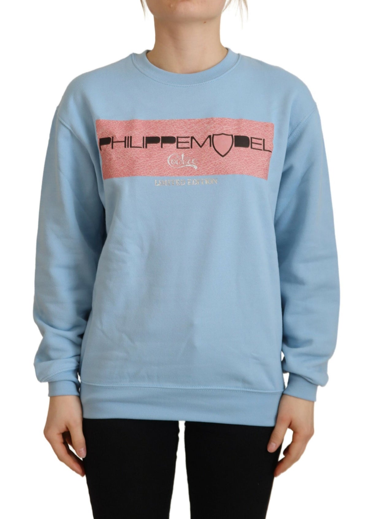 Philippe Model Light Blue Logo Printed Long Sleeves Sweater - BrandFit 88