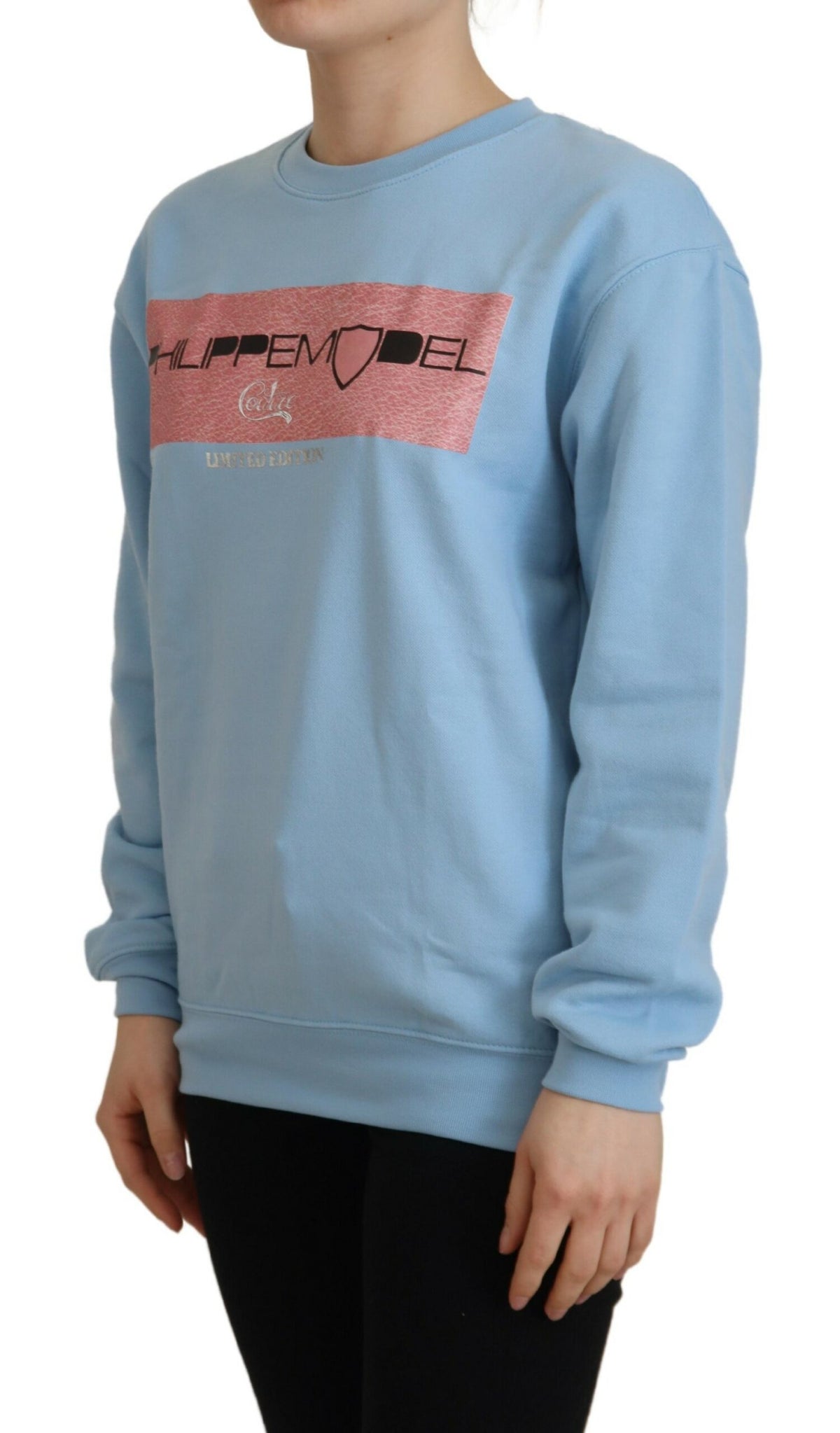 Philippe Model Light Blue Logo Printed Long Sleeves Sweater - BrandFit 88
