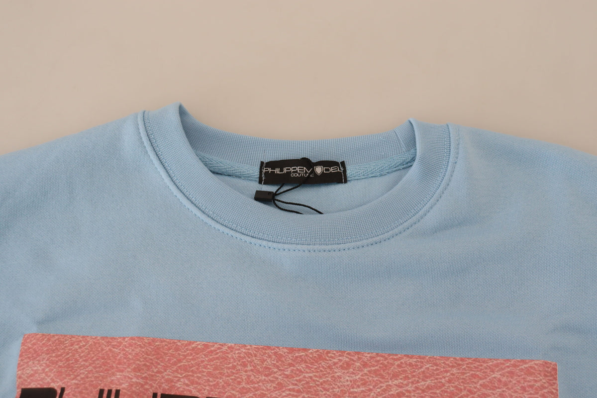 Philippe Model Light Blue Logo Printed Long Sleeves Sweater - BrandFit 88