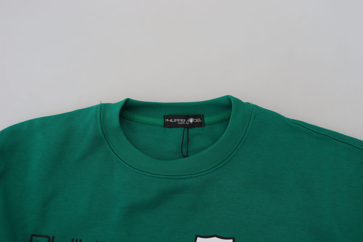 Philippe Model Green Printed Long Sleeves Pullover Sweater - BrandFit 88