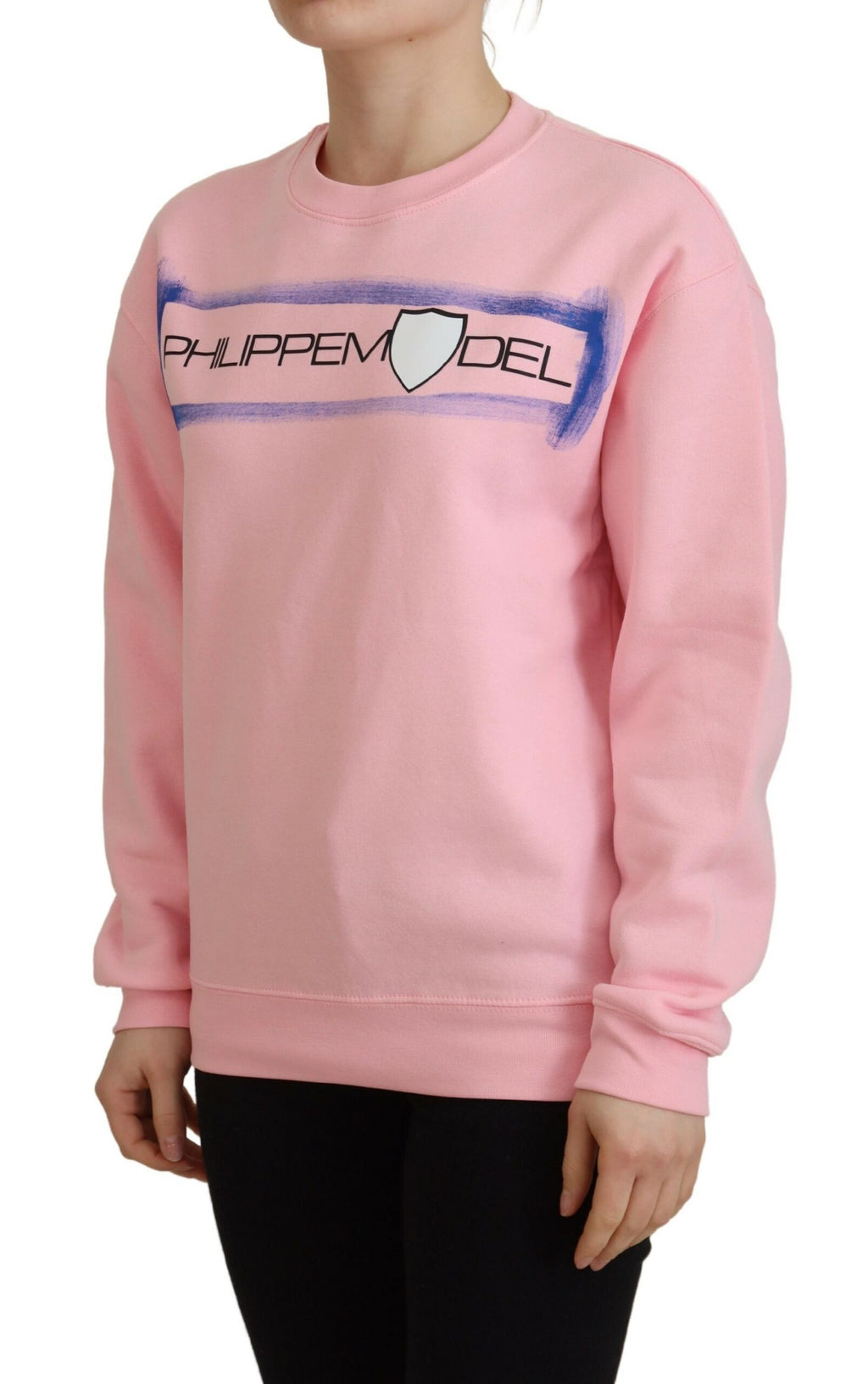 Philippe Model Pink Printed Long Sleeves Pullover Sweater - BrandFit 88