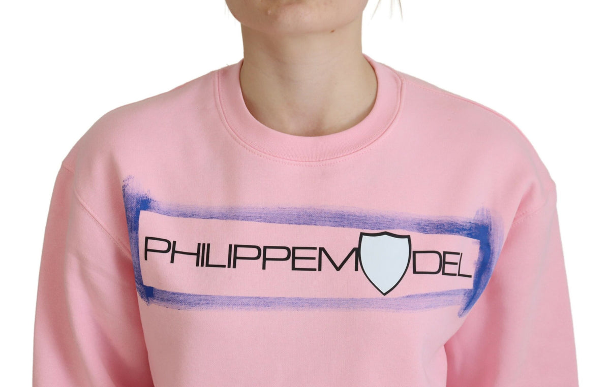 Philippe Model Pink Printed Long Sleeves Pullover Sweater - BrandFit 88