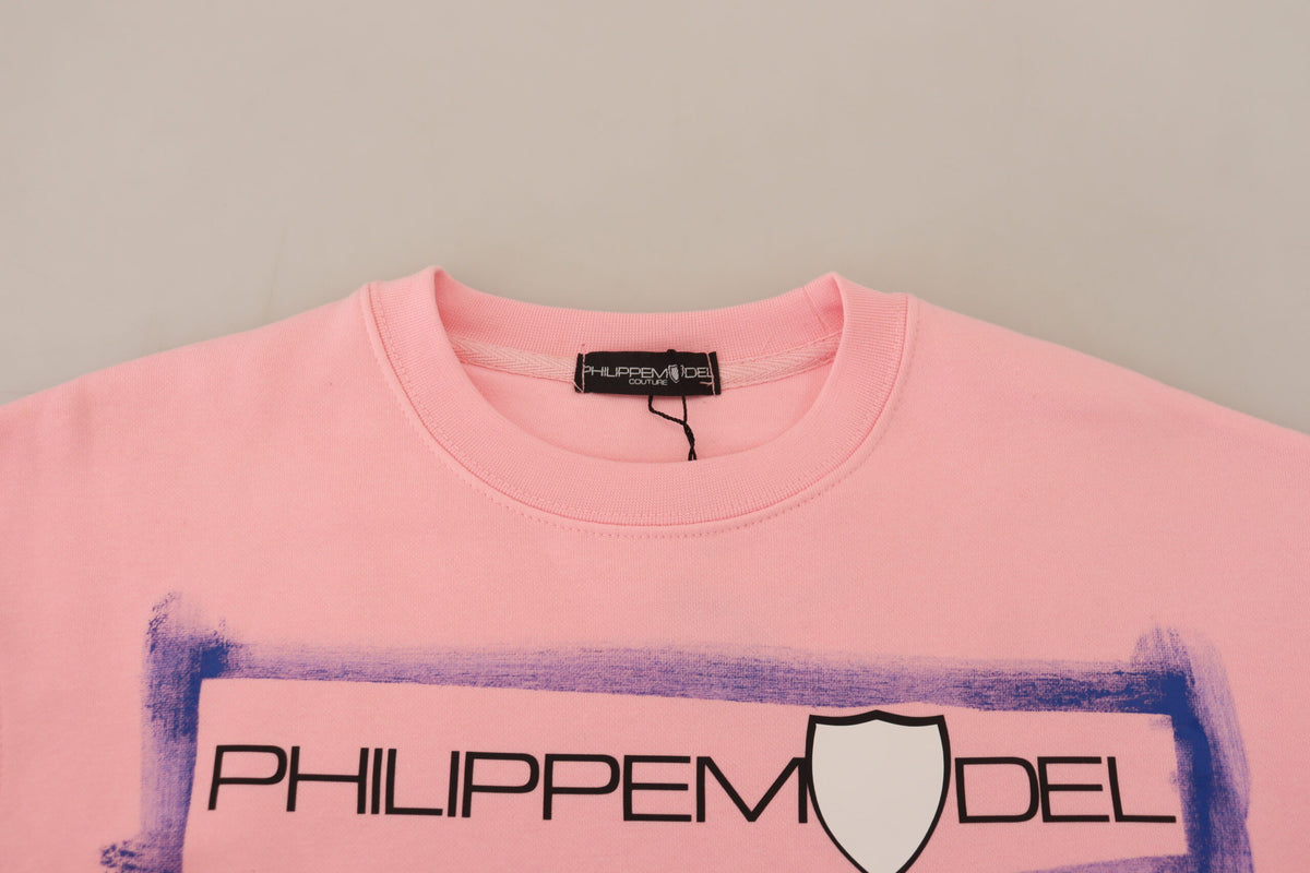 Philippe Model Pink Printed Long Sleeves Pullover Sweater - BrandFit 88