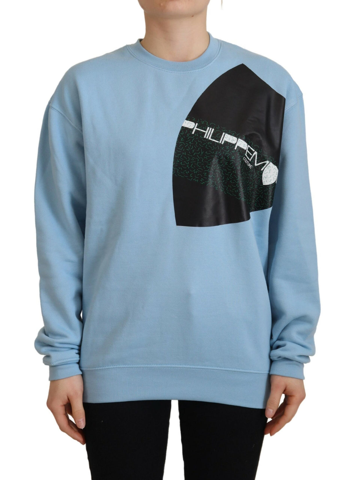 Philippe Model Light Blue Logo Printed Long Sleeves Sweater - BrandFit 88