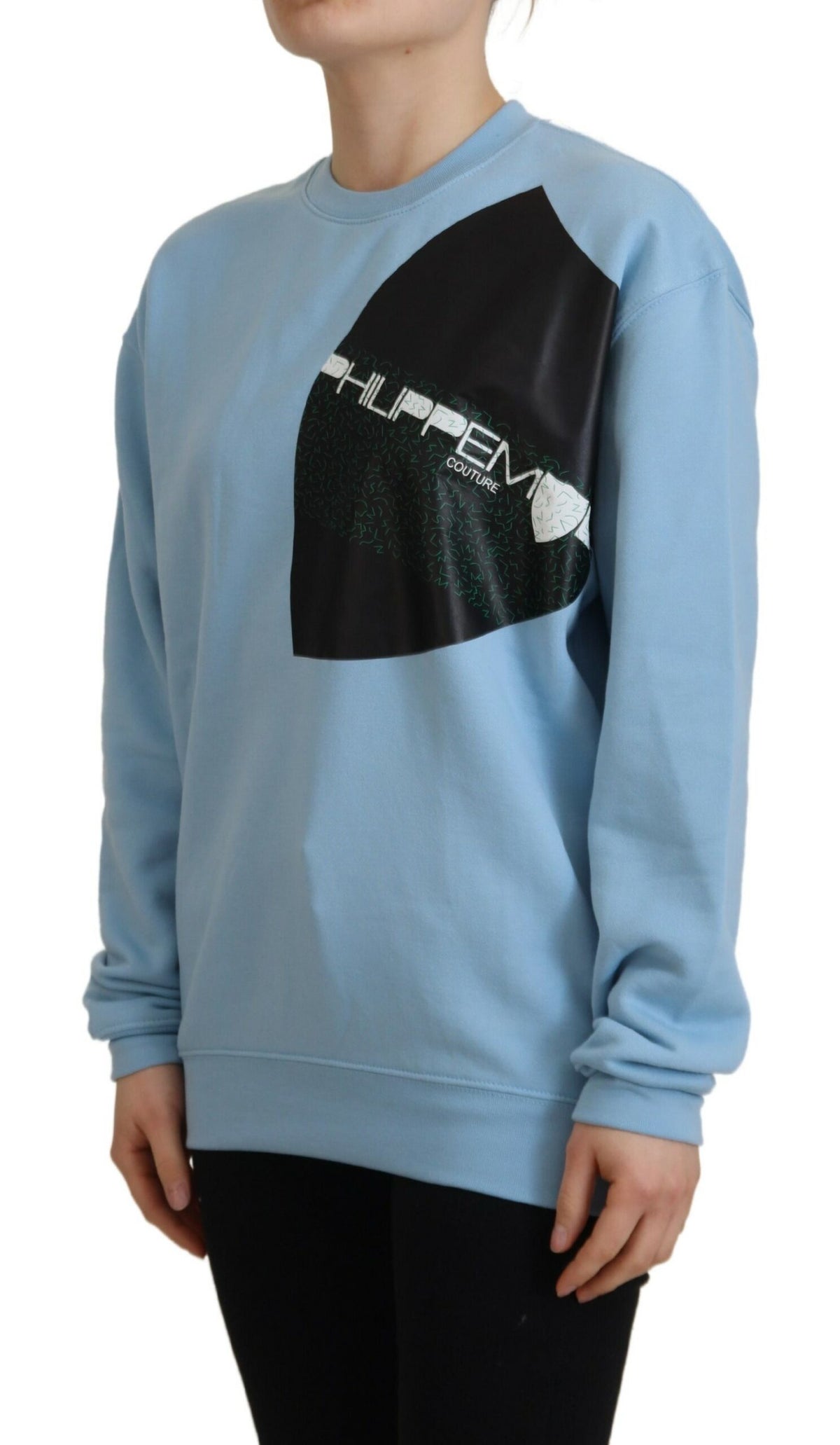 Philippe Model Light Blue Logo Printed Long Sleeves Sweater - BrandFit 88