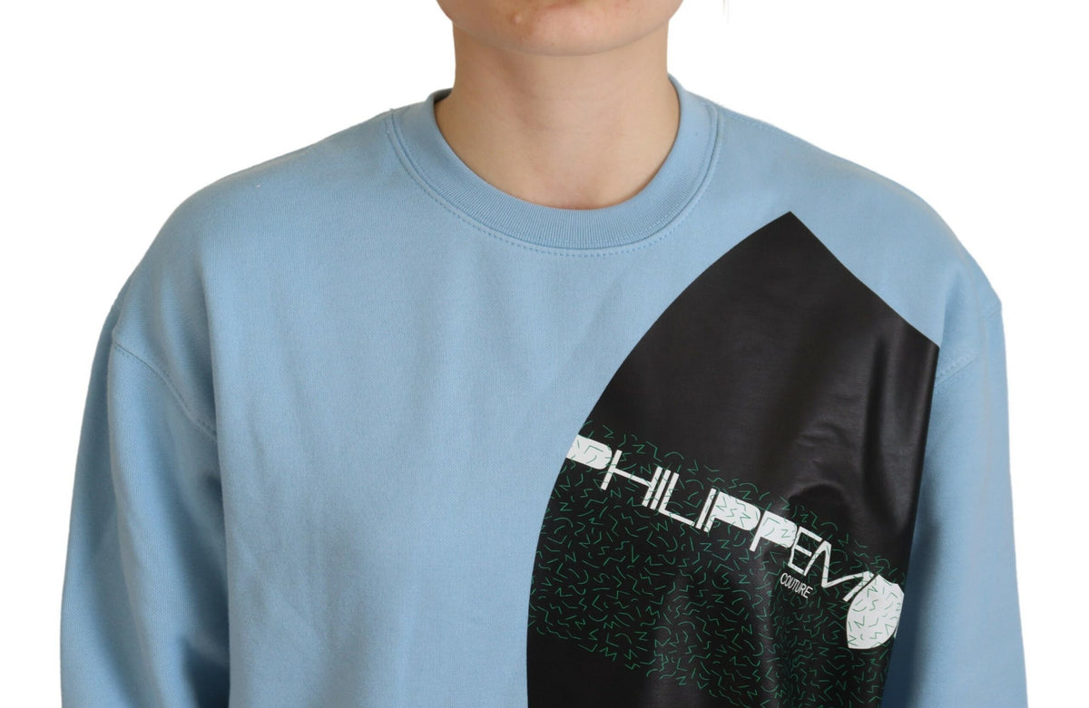 Philippe Model Light Blue Logo Printed Long Sleeves Sweater - BrandFit 88