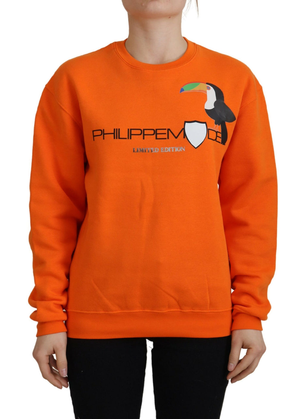 Philippe Model Orange Printed Long Sleeves Pullover Sweater - BrandFit 88