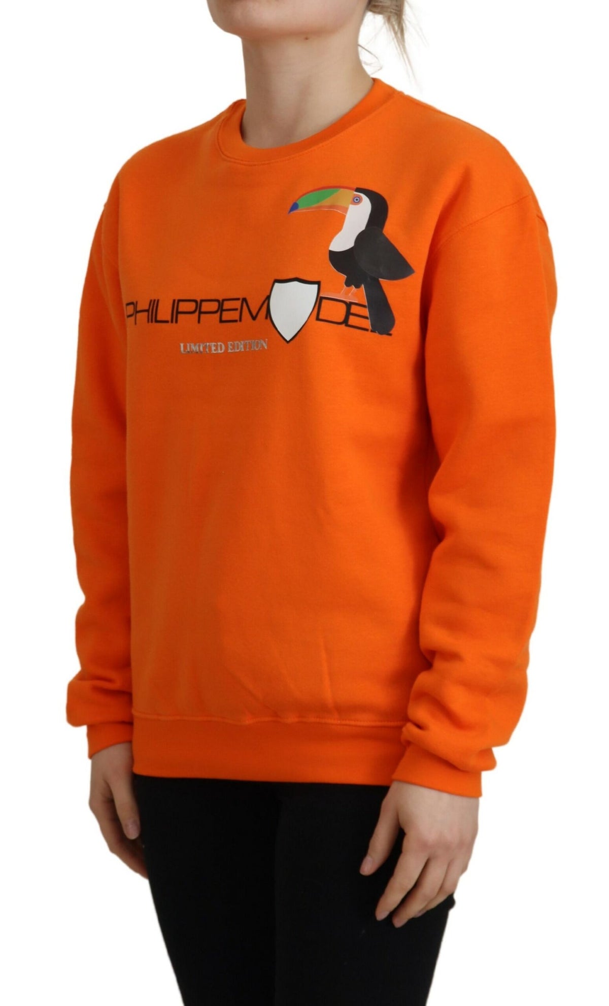 Philippe Model Orange Printed Long Sleeves Pullover Sweater - BrandFit 88