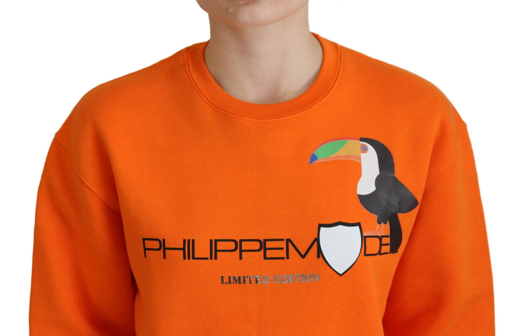 Philippe Model Orange Printed Long Sleeves Pullover Sweater - BrandFit 88