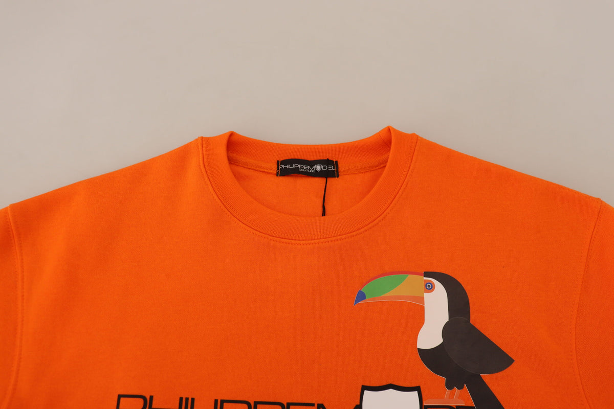 Philippe Model Orange Printed Long Sleeves Pullover Sweater - BrandFit 88
