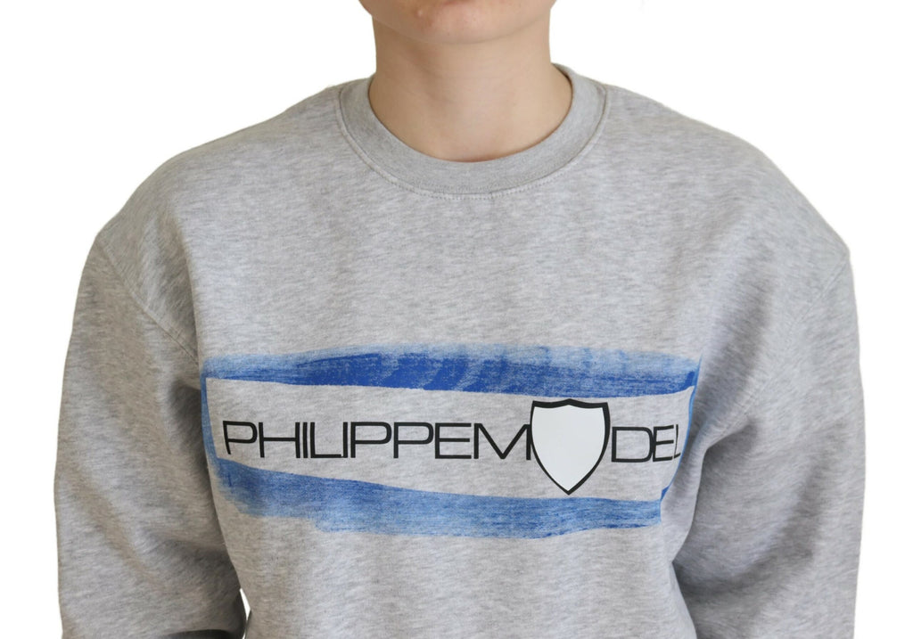 Philippe Model Gray Printed Long Sleeves Pullover Sweater - BrandFit 88
