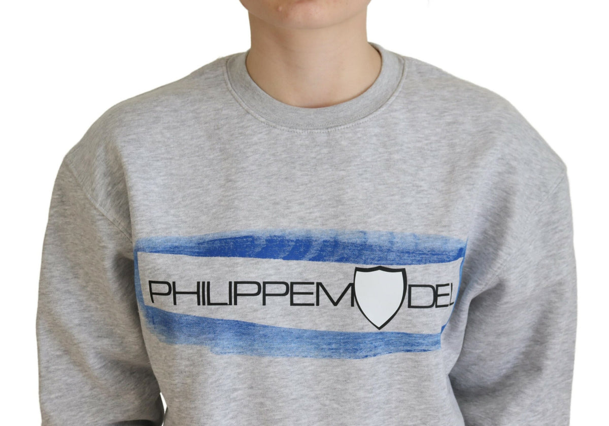 Philippe Model Gray Printed Long Sleeves Pullover Sweater - BrandFit 88