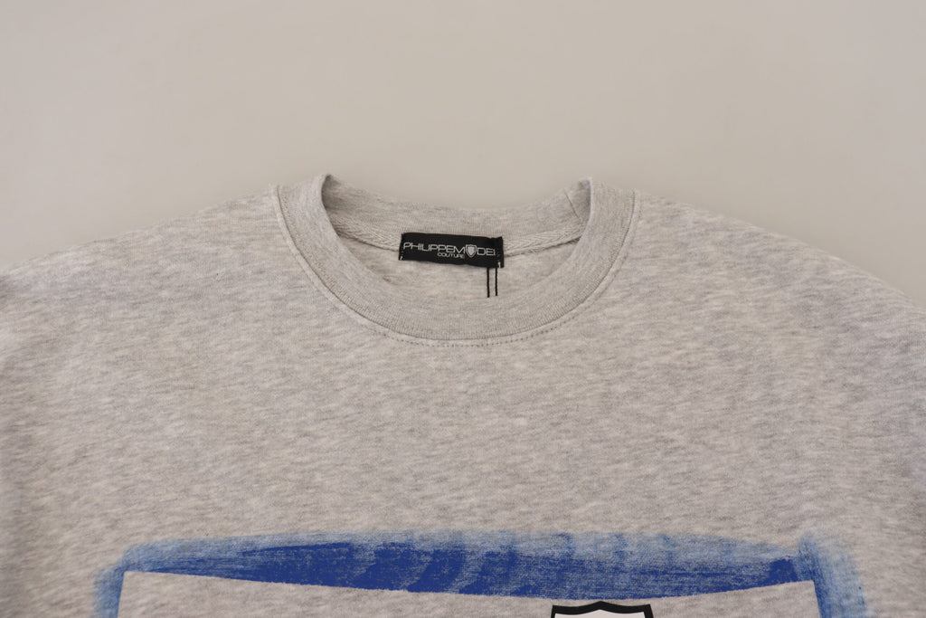 Philippe Model Gray Printed Long Sleeves Pullover Sweater - BrandFit 88