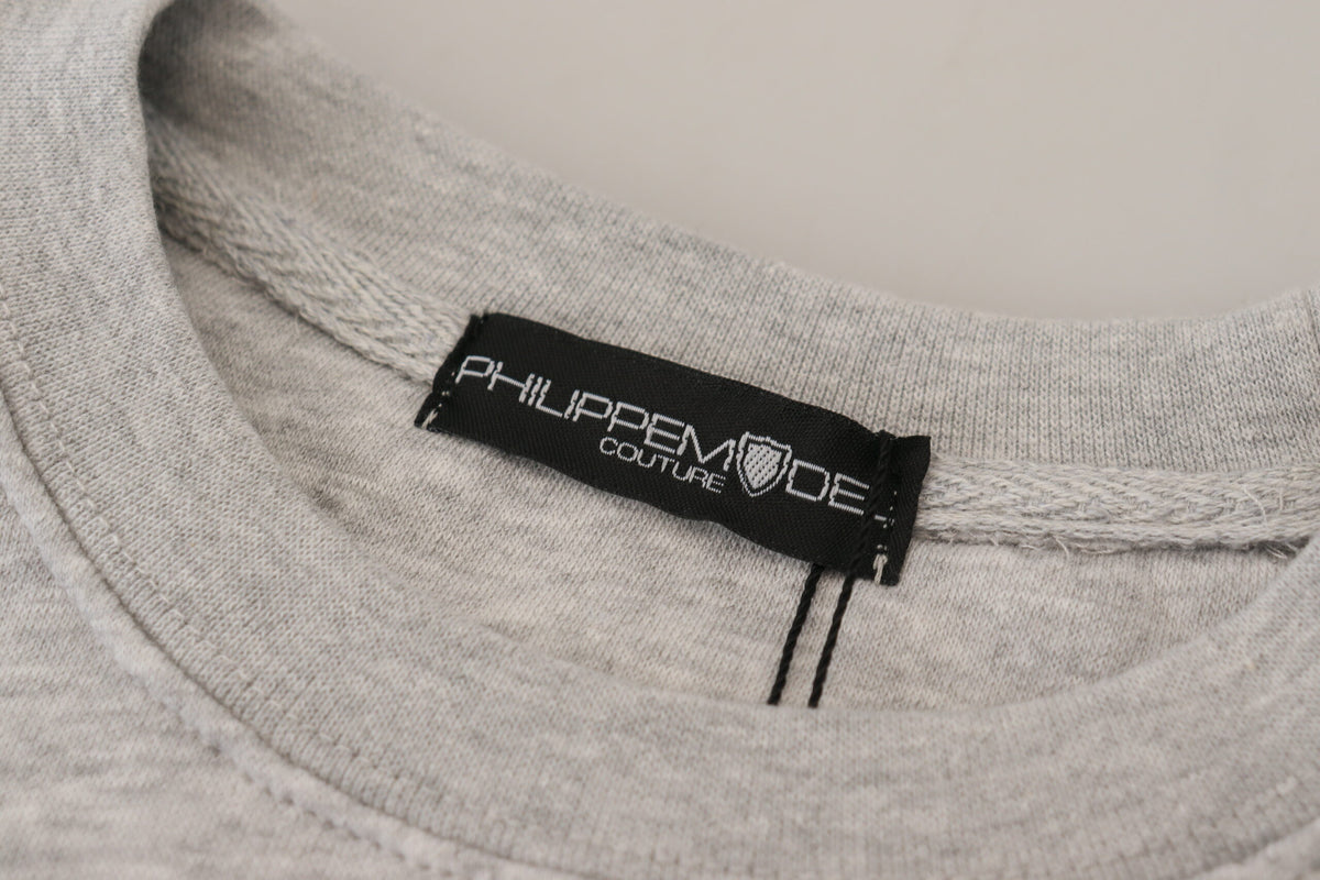 Philippe Model Gray Printed Long Sleeves Pullover Sweater - BrandFit 88