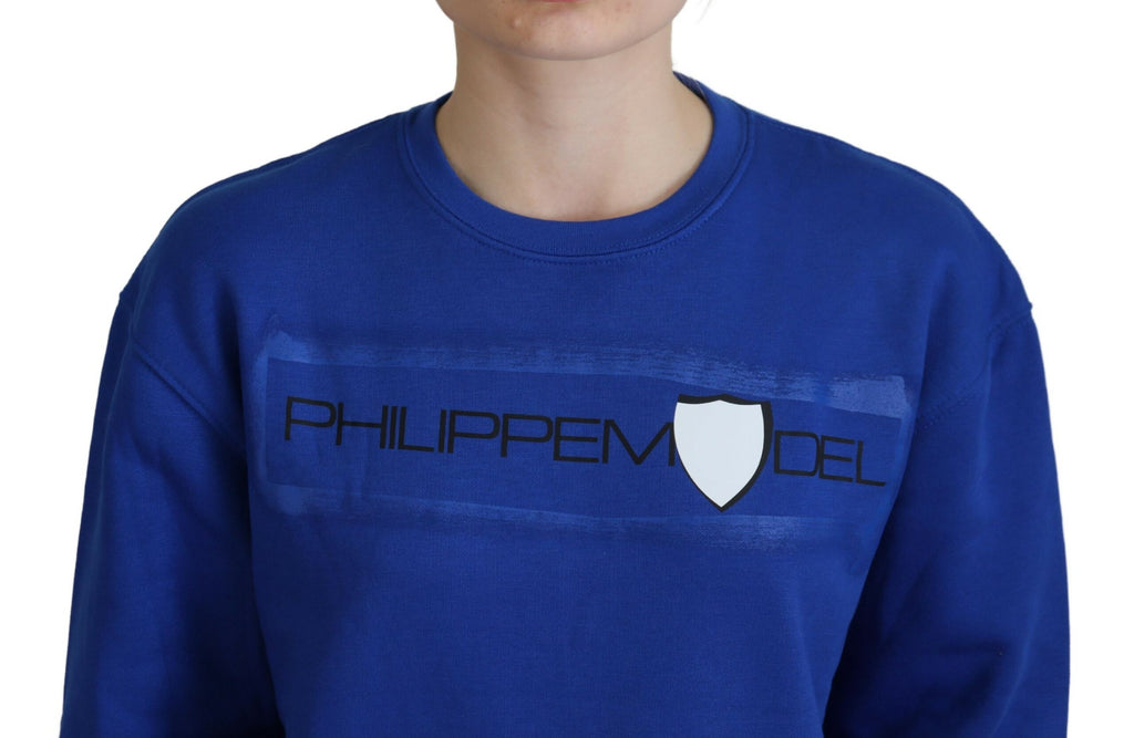 Philippe Model Blue Printed Long Sleeves Pullover Sweater - BrandFit 88