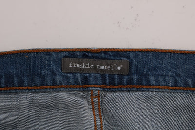 Frankie Morello Blue Wash Torn Dunfermile Slim Fit Jeans