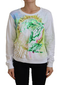 Versace Jeans White Graphic Print Long Sleeves Sweater - BrandFit 88