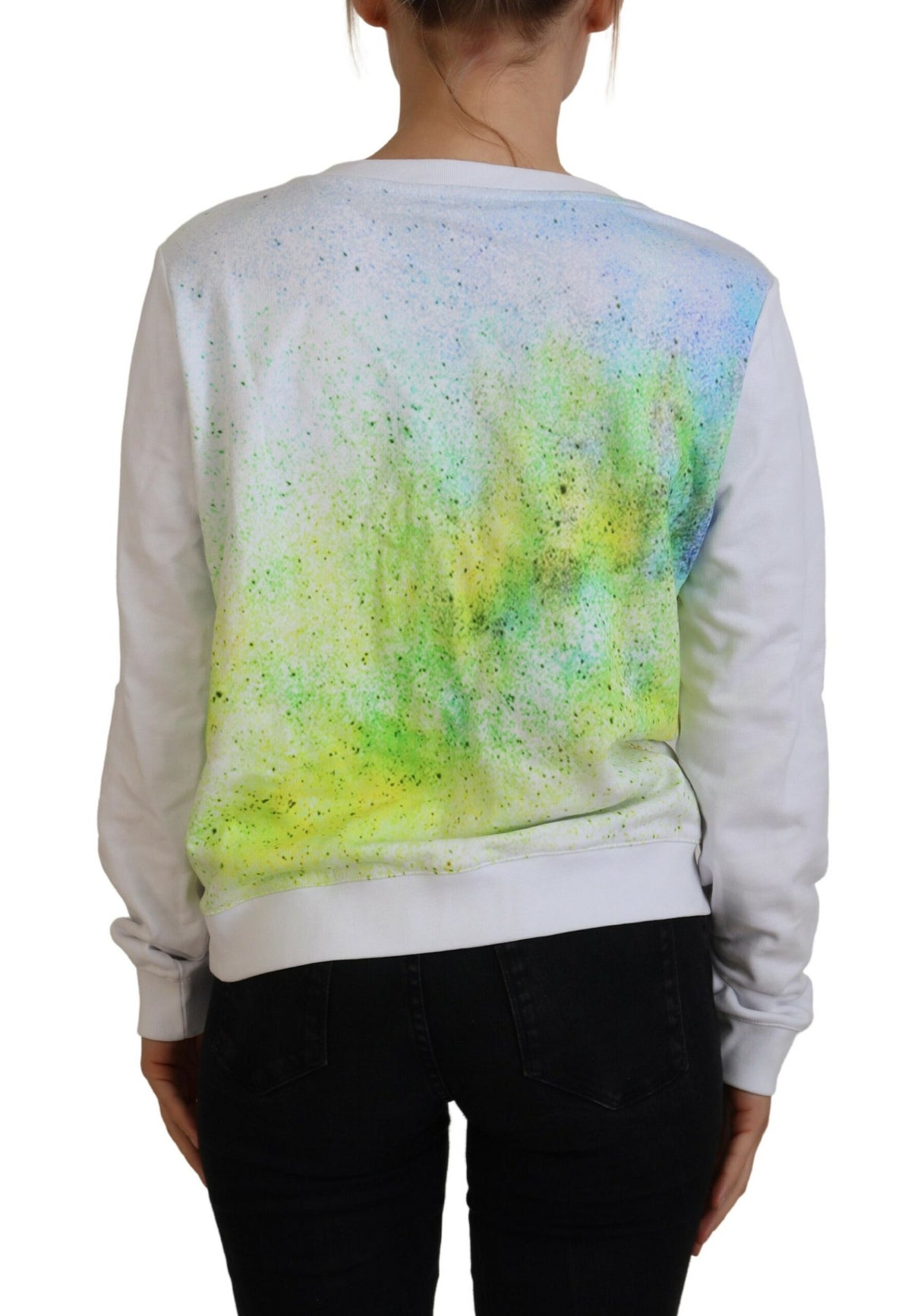 Versace Jeans White Graphic Print Long Sleeves Sweater - BrandFit 88