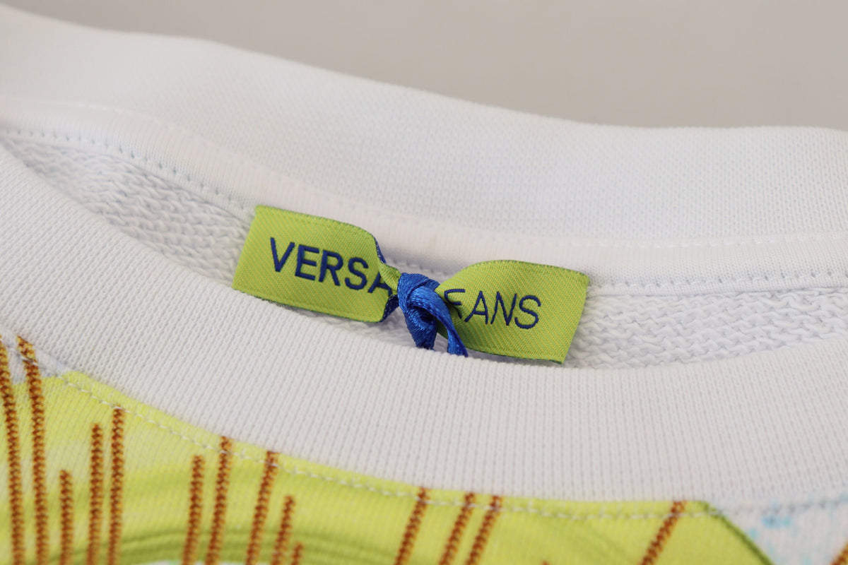 Versace Jeans White Graphic Print Long Sleeves Sweater - BrandFit 88