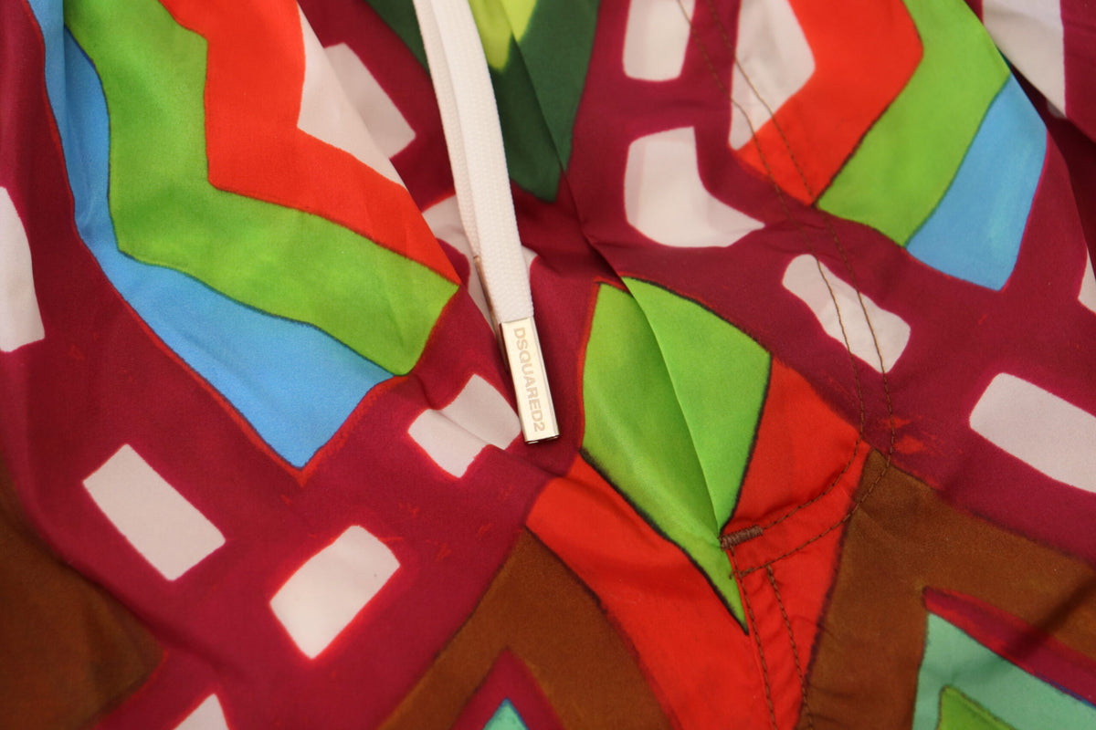 Dsquared² Multicolor Printed Men Beachwear Shorts Swimwear - BrandFit 88
