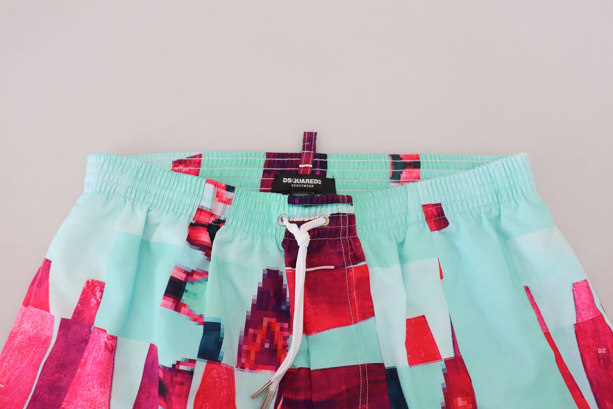 Dsquared² Multicolor Printed Beachwear Shorts Swimwear - BrandFit 88