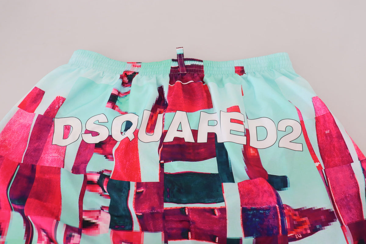 Dsquared² Multicolor Printed Beachwear Shorts Swimwear - BrandFit 88