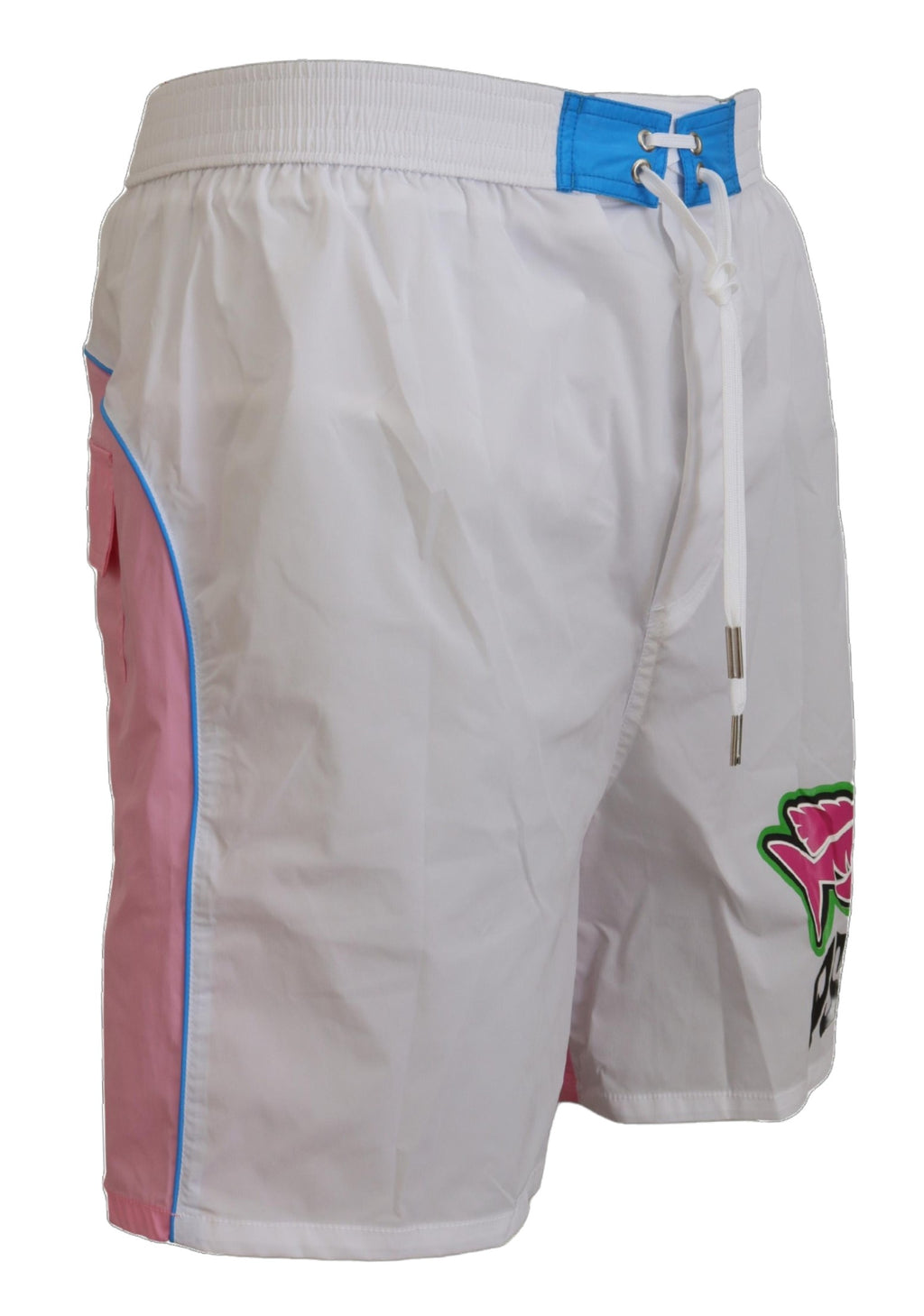 Dsquared² White Pink Logo Print Men Beachwear Shorts Swimwear - BrandFit 88