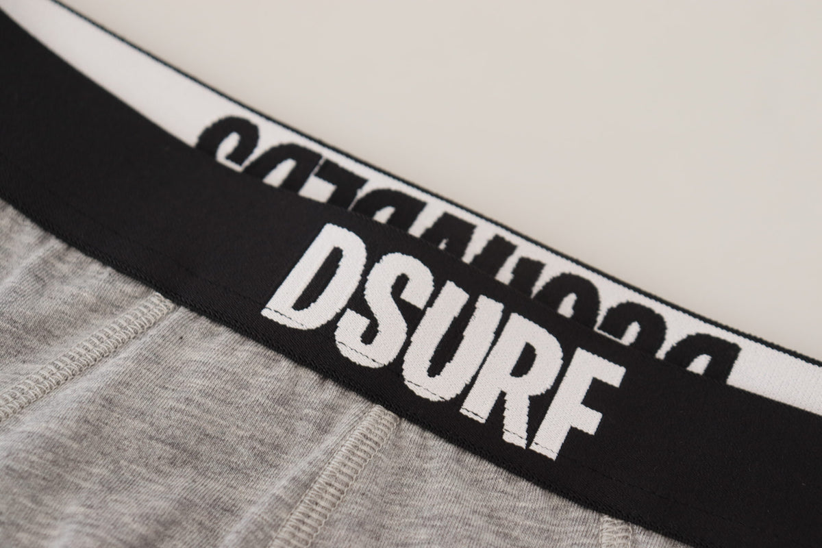 Dsquared² Gray DSURF Logo Cotton Stretch Men Brief Underwear - BrandFit 88