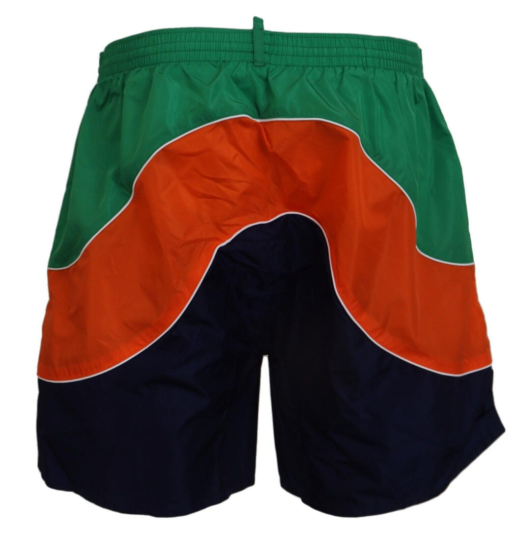 Dsquared² Multicolor Logo Print Men Beachwear Swimwear Short - BrandFit 88