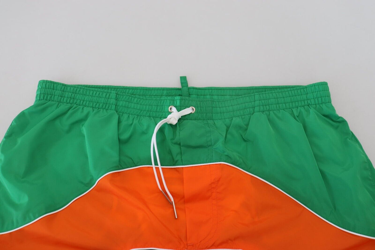 Dsquared² Multicolor Logo Print Men Beachwear Swimwear Short - BrandFit 88