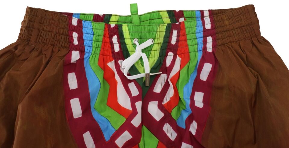 Dsquared² Multicolor Printed Men Beachwear Swimwear Short - BrandFit 88
