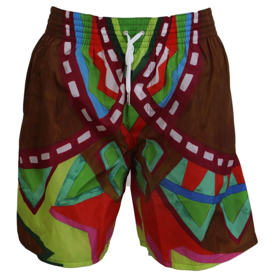 Dsquared² Multicolor Printed Men Beachwear Swimwear Short - BrandFit 88