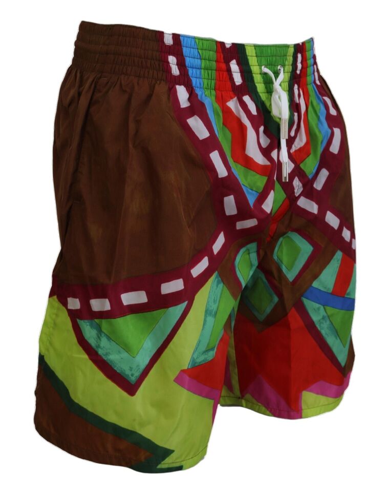 Dsquared² Multicolor Printed Men Beachwear Swimwear Short - BrandFit 88