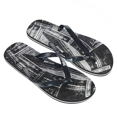 Just Cavalli "Black EVA Men's Sandal with Iconic Design Detail"