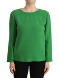 Armani Green Silk Long Sleeves Round Neck Sweater - BrandFit 88