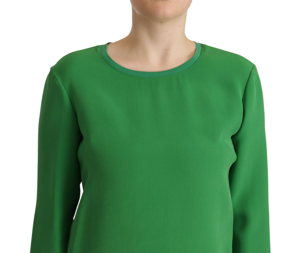 Armani Green Silk Long Sleeves Round Neck Sweater - BrandFit 88