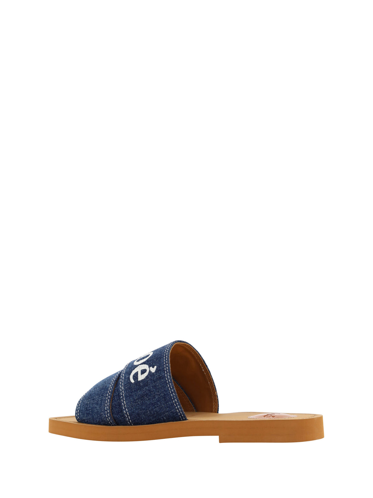 Chloé Denim Blue Cotton Slides Woody Sandals - BrandFit 88