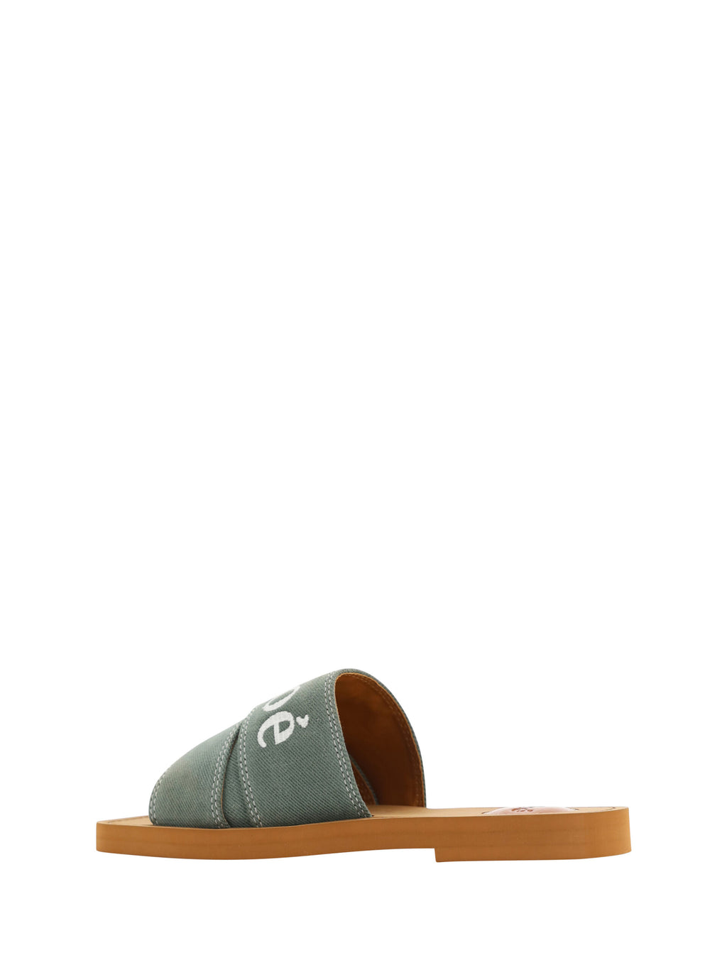 Chloé Forest Green Cotton Slides Woody Sandals - BrandFit 88