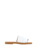 Chloé White Cotton Slides Woody Sandals - BrandFit 88