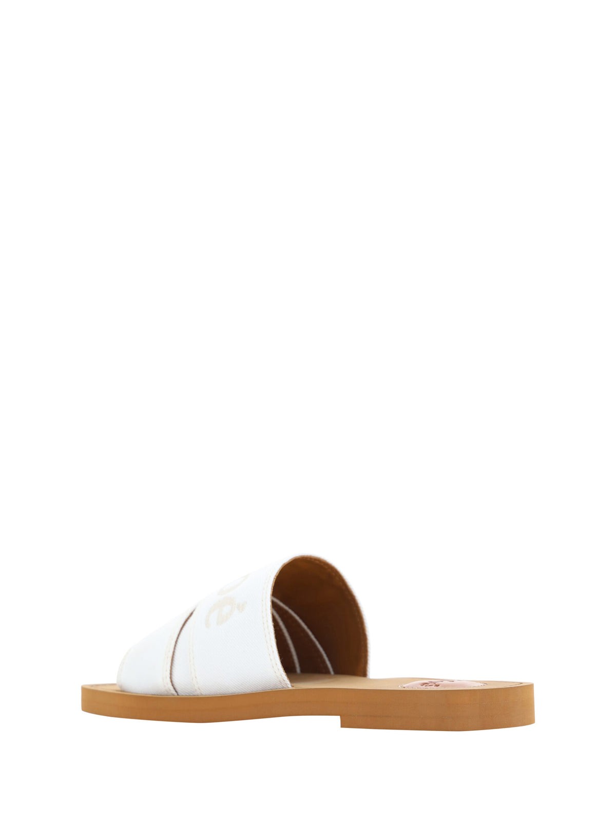 Chloé White Cotton Slides Woody Sandals - BrandFit 88
