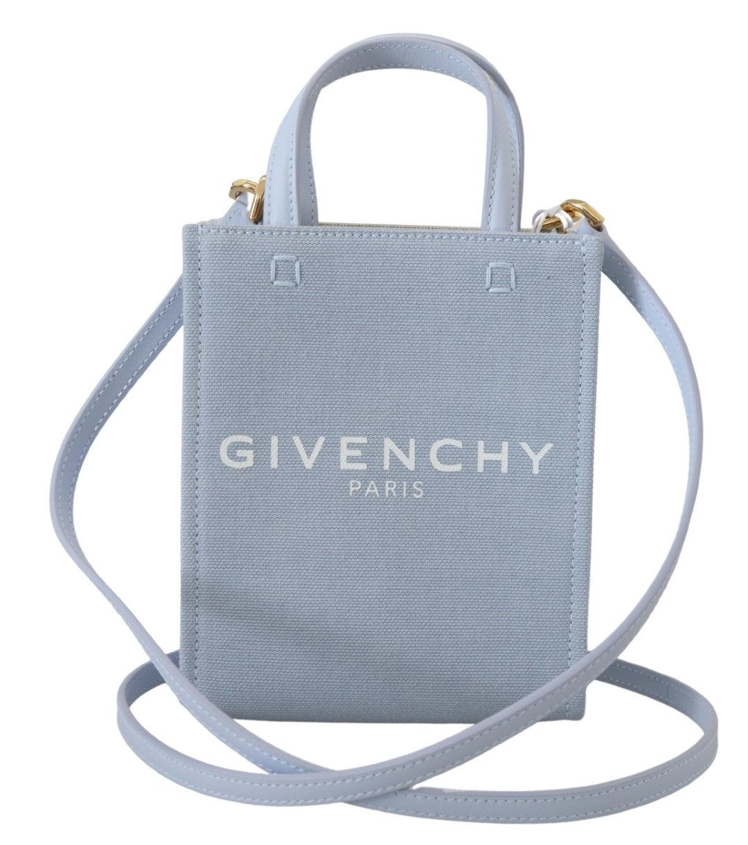 Givenchy Blue Coated Canvas Vertical Cloud Mini Shoulder Bag - BrandFit 88