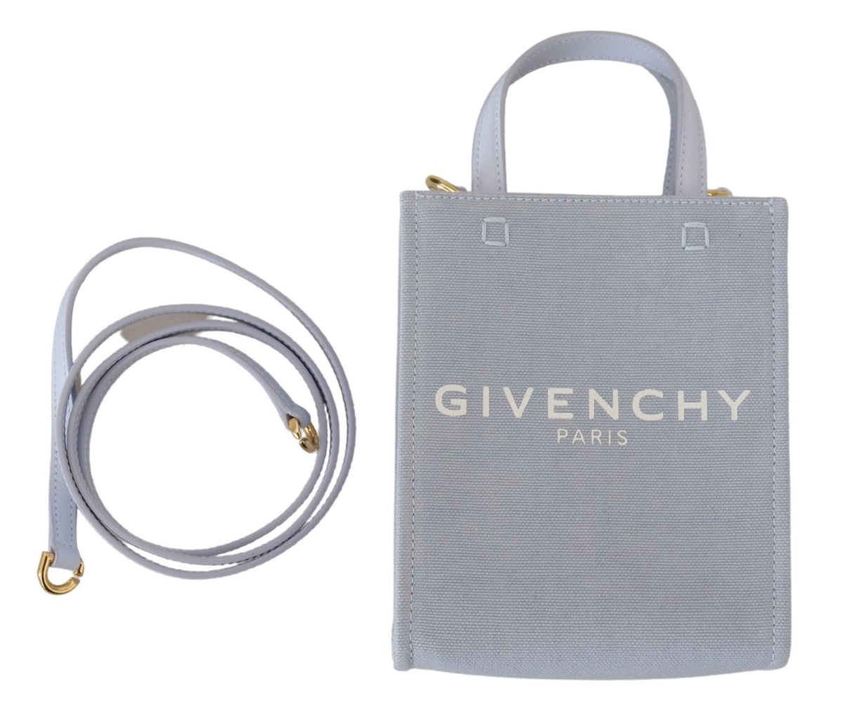 Givenchy Blue Coated Canvas Vertical Cloud Mini Shoulder Bag - BrandFit 88